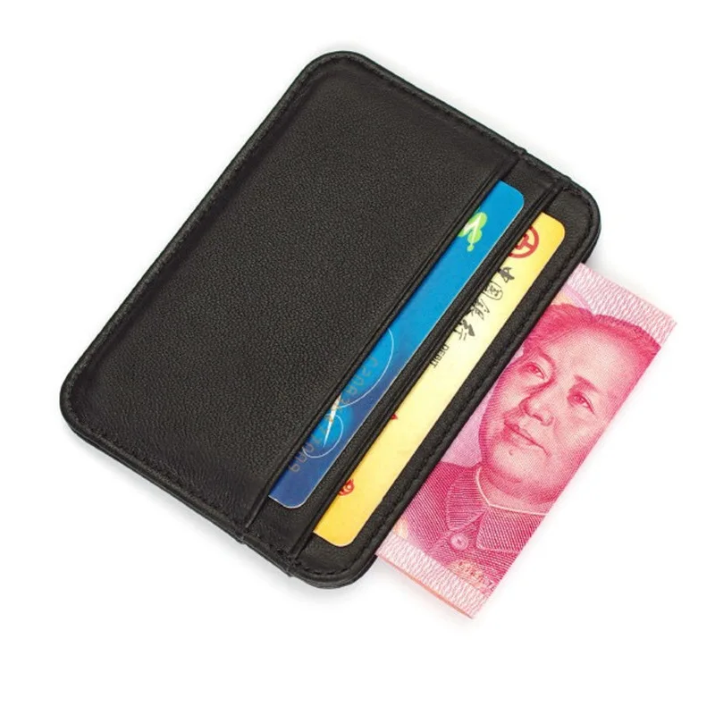 

Card Black Leather Wallet Ms Pickup Package Screens Certificate Package More Male Sheep Ultra-thin Zero Wallet Bolsa Pequena