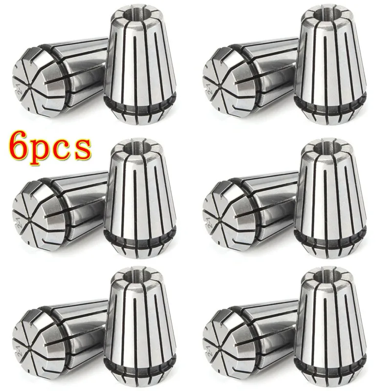 

6pcs ER20 Spring Collet Set For CNC Workholding Engraving & milling Lathe Tool Durable Quality