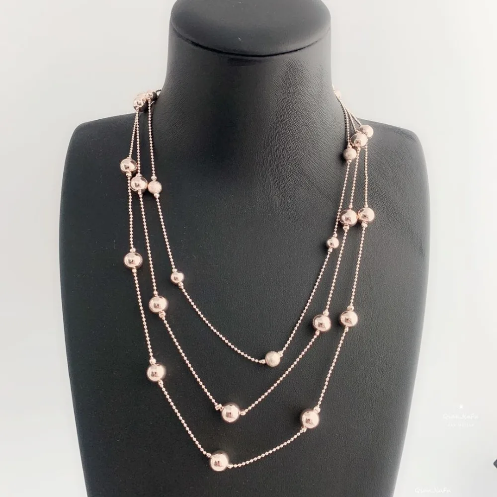 

NEW ROSE GOLD NECKLACES FASHION JEWELRY NECKLACES WEDDING PARTY GIFTS FEMALE ACCESSORIES GOOD QUALITY