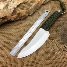 Лучшее качество 7CR17Mov лезвие боевой нож с фиксированным клинком веревка нож выживания Утилита открытый кемпинг Прямые ножи охотничьи инструменты Горячая