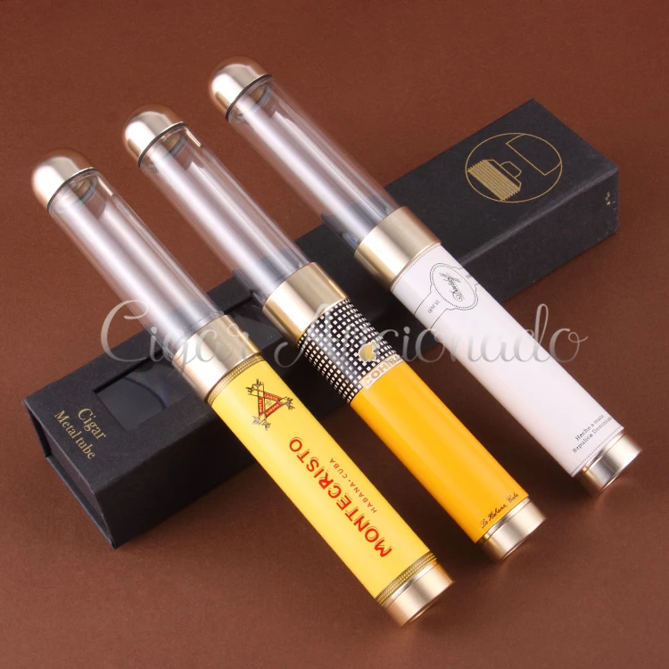 COHIBA Smoking Gadgets Adjust Length Cigar Tube Mini Jar Quality Travel