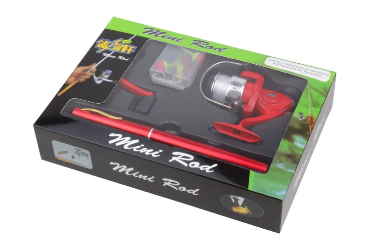 Medidor de Fibra de Vidro Caixa de Presente de Mini Vara de Pesca Vara de Pesca do Mar Emmrod Reforçada Plástico Caneta Portátil do Mar Frete Grátis 1 17 Cheap Varas de pescar