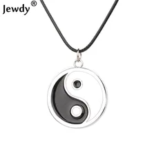 Ocean Eight Diagrams Tai Chi Black and White best friends pendant necklace yin yang necklace friendship top men women jewelry