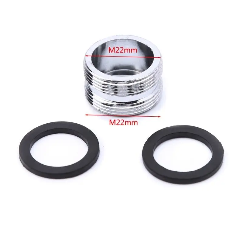 Metal Outside Thread Water Saving Faucet Aerator Silver Kitchen Faucet Tap Aerator Connector with Black Gasket Home Hardware