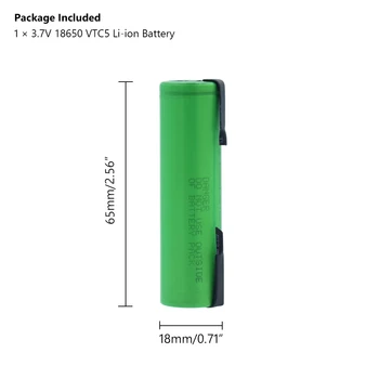 

1/2/4 Pcs 3.7v 2600mah LI-ION Battery Rechargeable 18650 Vtc5 Lithium Battery 30a High Drain For Flashlight Vape E-cig