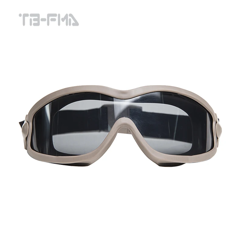 Тактический военный страйкбол противотуманные очки один/линза с двойным слоем открытый ветер пыль защитные очки - Цвет: DE Single layer