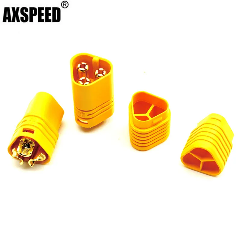 AXSPEED 1/5/10 Pairs MT60 3.5mm Motor Plug Connector 3 Pole Socket Pin for RC ESC to | Игрушки и хобби