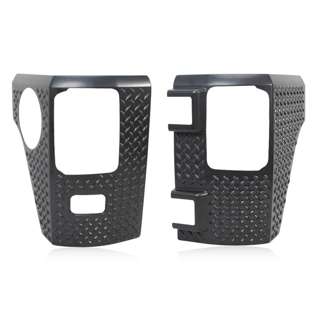 Exterior Trim Cover Black Diamond Plate Rear Tall Corner Guards 2PCS