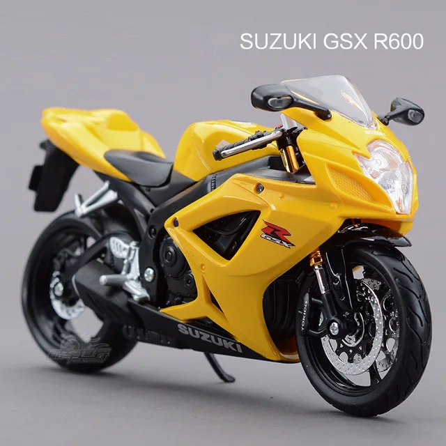 Maisto SUZUKI GSX R600 112 Motorcycles Diecast Metal Sport Bike Model