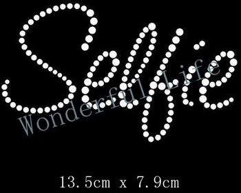

Wonderful Life fashion youth selfie rhinestones transfer iron on motif design for t-shirt bag