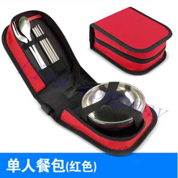 

Portable Picnic Bag Hot Sale Stainless Steel Delicate Tableware Bag Women Lunch Box Bags Folding Food Men Storage Container