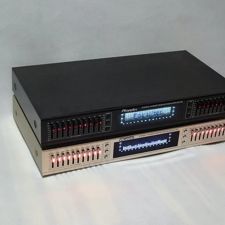 EQ-665 эквалайзер, обеспечивающий HI-FI Лихорадка дома эквалайзер двойной 10 полосный стерео ВЧ Альто регулировки баса с Bluetooth и Дисплей