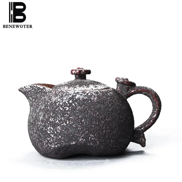 225ml Handmade Vintage Japanese Taiwan Teapot Wood Fired Tea Pot