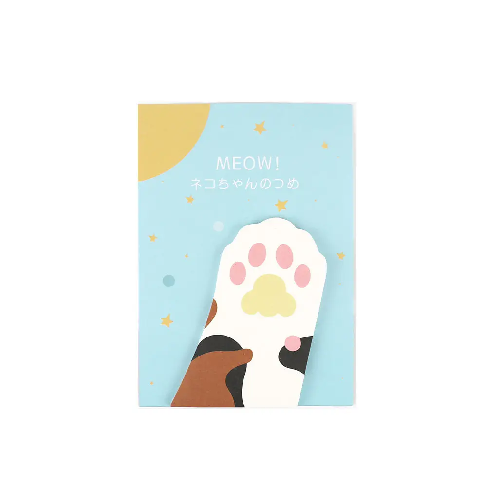 1х Kawaii милый кот лапа блокноты для заметок Липкие заметки Стикеры для декора бумажные закладки канцелярские товары студент, школа, офис поставка