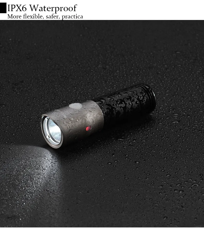 Cheap ROCKBROS Bike Bicycle Light Waterproof IPX6 USB Rechargeable 18650 3000 MAh Power LED 1000 Lumen Bank Flashlight MTB Accessories 6