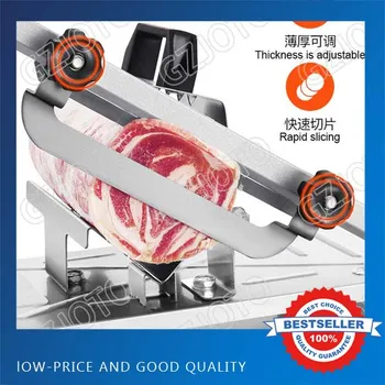 

Stainless Steel Manual Meat Cutting Machine Food Grade Commercial Household Fat Beef Rolls Frozen Meat Cutter