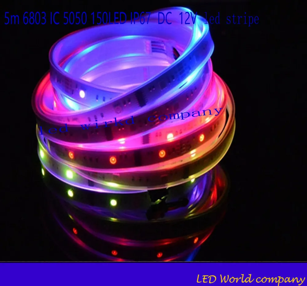 5050 RGB Dream color 6803 Светодиодная лента+ IC 6803 RF пульт дистанционного управления+ адаптер питания