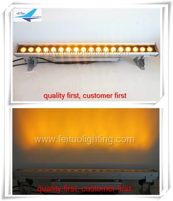 

E-4pcs-10pcs Outdoor city light 18x18w rgbwa uv led wall washer dmx led bar 18W wall wash lights uv lights for sale