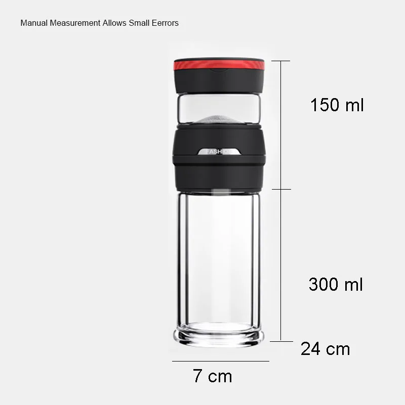 Термокружка с двойной стеклянной стенкой и фильтром 450 мл|thermo mug|thermos tea mugthermos 450ml |