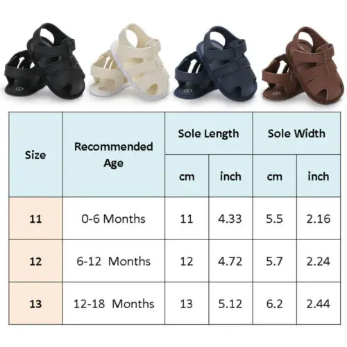 Kids Sandals Newborn Baby Boy Girl Soft Sole Summer
