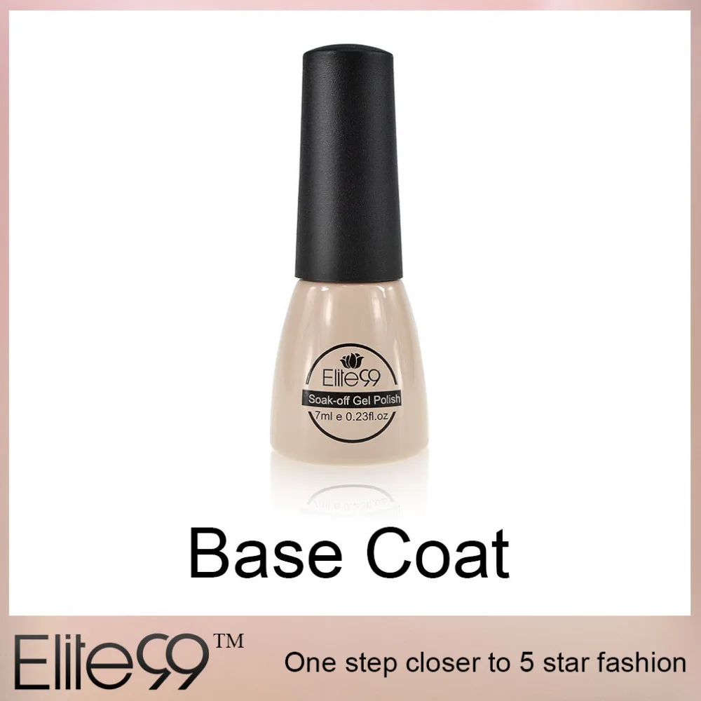 Elite99 7 мл; Гель-лак для ногтей, СВЕТОДИОДНЫЙ УФ-лак Sake off Top Coat, базовый гель высокого качества, 2 шт./партия, длинный прочный верх и базовое пальто