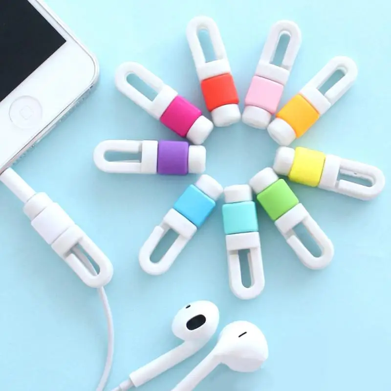 

Hot Sell Silicone Digital Cable Winder Protector Protective Sleeves USB Cable Winder Cover for Iphone for Samsung Headphone #20