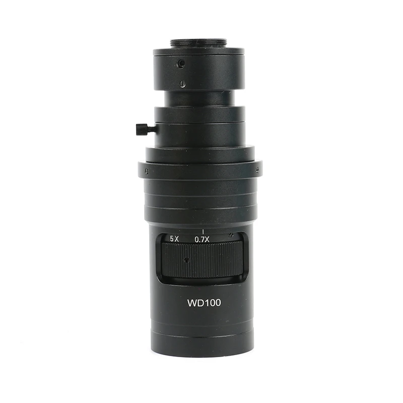 

8X - 200X FHD 0.7X-5X Adjustable Magnification Continuously Variable C mount Zoom Lens For HDMI VGA USB Video Microscope Camera