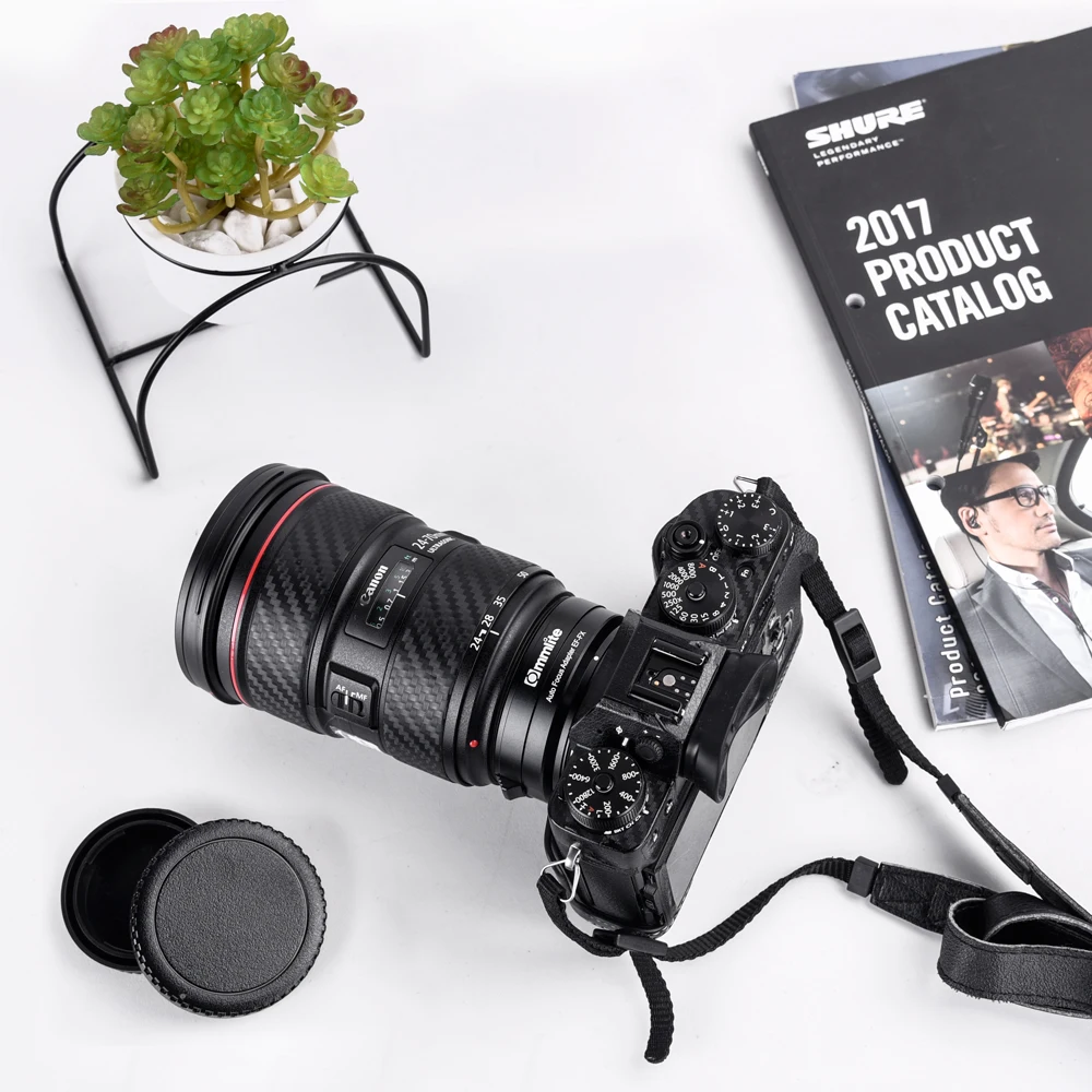 Commlite CM EF FX Алюминиевый адаптер для объектива с автофокусом Canon EF/EF S Fujifilm Mount