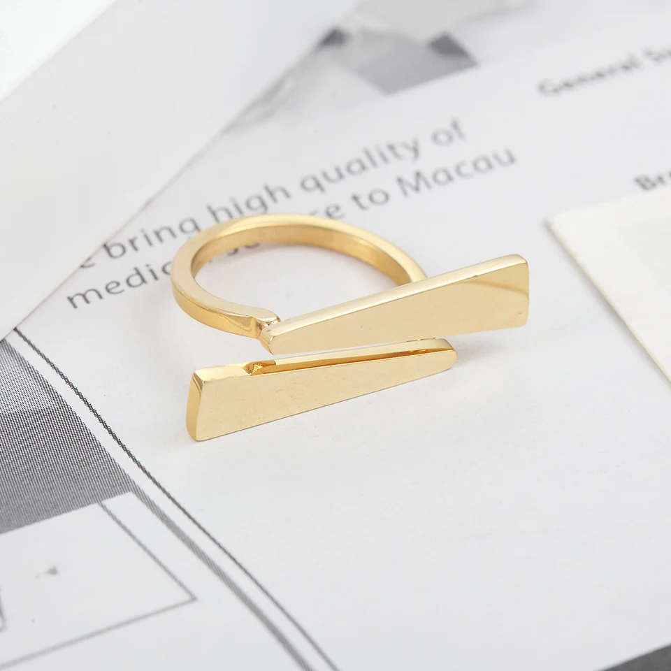 BAOLAISI Damond кольцо в форме V золотого цвета для женщин и девушек, обручальные кольца из нержавеющей стали, ювелирные изделия, подарки на день рождения