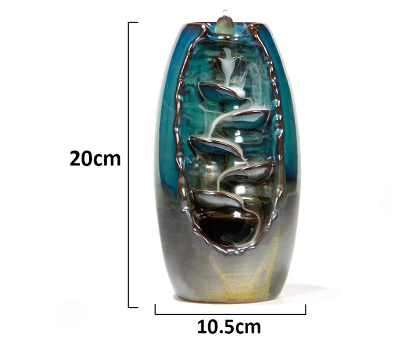 ERMAKOVA водопад ладан держатель ручной работы керамическая горелка для благовоний с обратным потоком ладан r украшение дома ароматерапия, орнамент