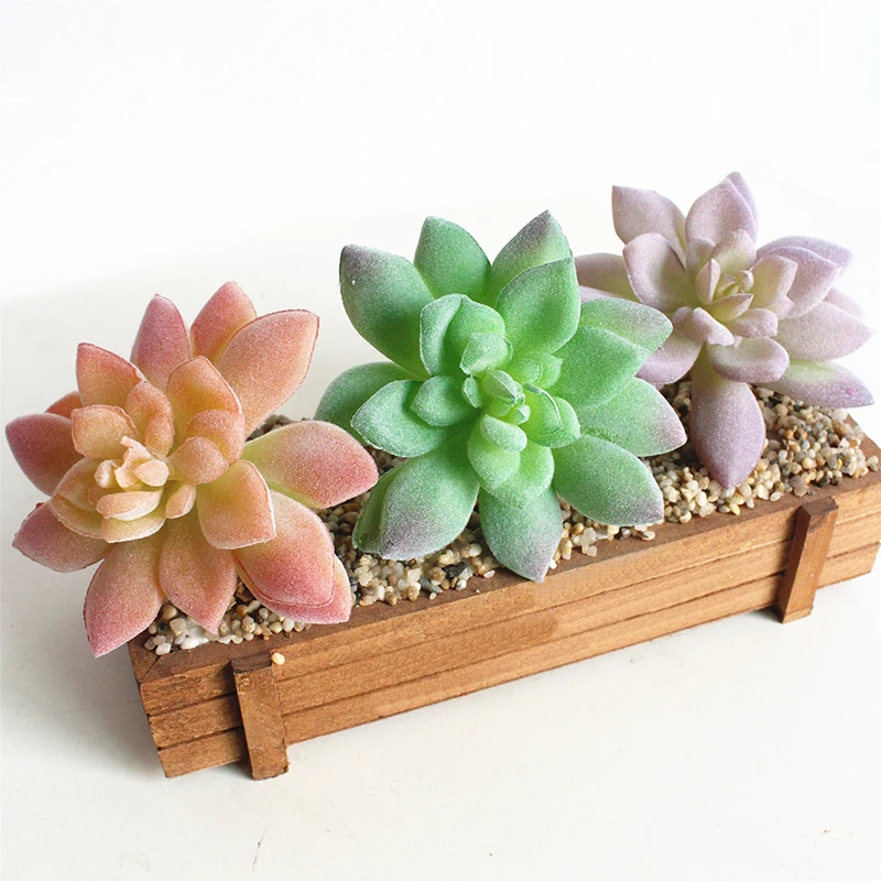 

Artificial Plastic Succulent Plant Echeveria Ice Lotus Flower Home Office Decor
