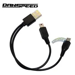 DANSPEED 25 см USB мужчина к Micro 5pin + Mini B Штекер Splitter Y мощность кабель для передачи данных Шнур