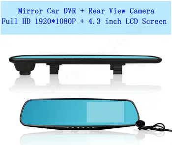 

Car Dvr 1080P Dual Lens Dash Camera Mirror Digital Recorder With Rearview Camera Video Recorders