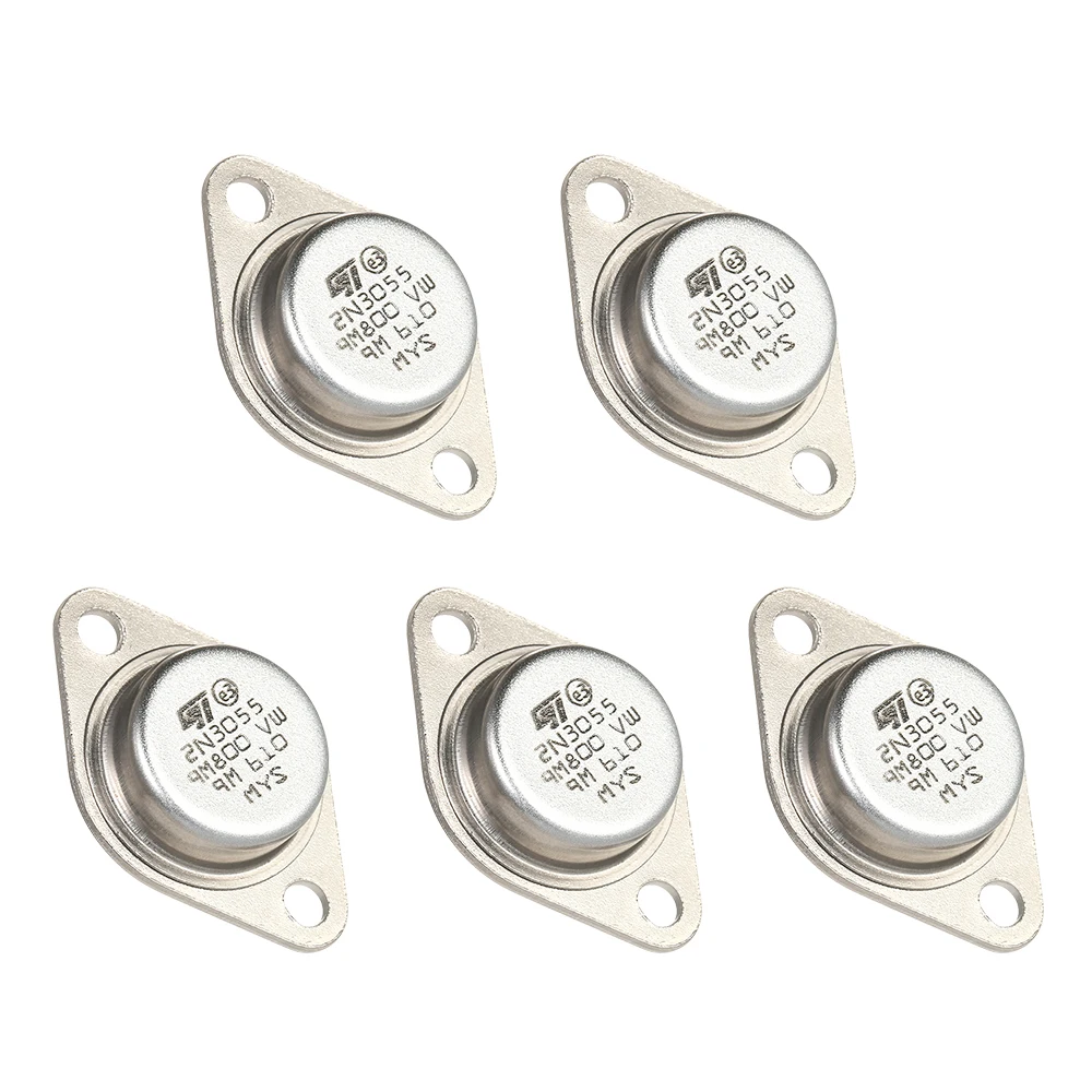 

5pcs Power Transistors High Quality 2N3055 Power Transistors NPN TO-3 Metal Case 15A/60V