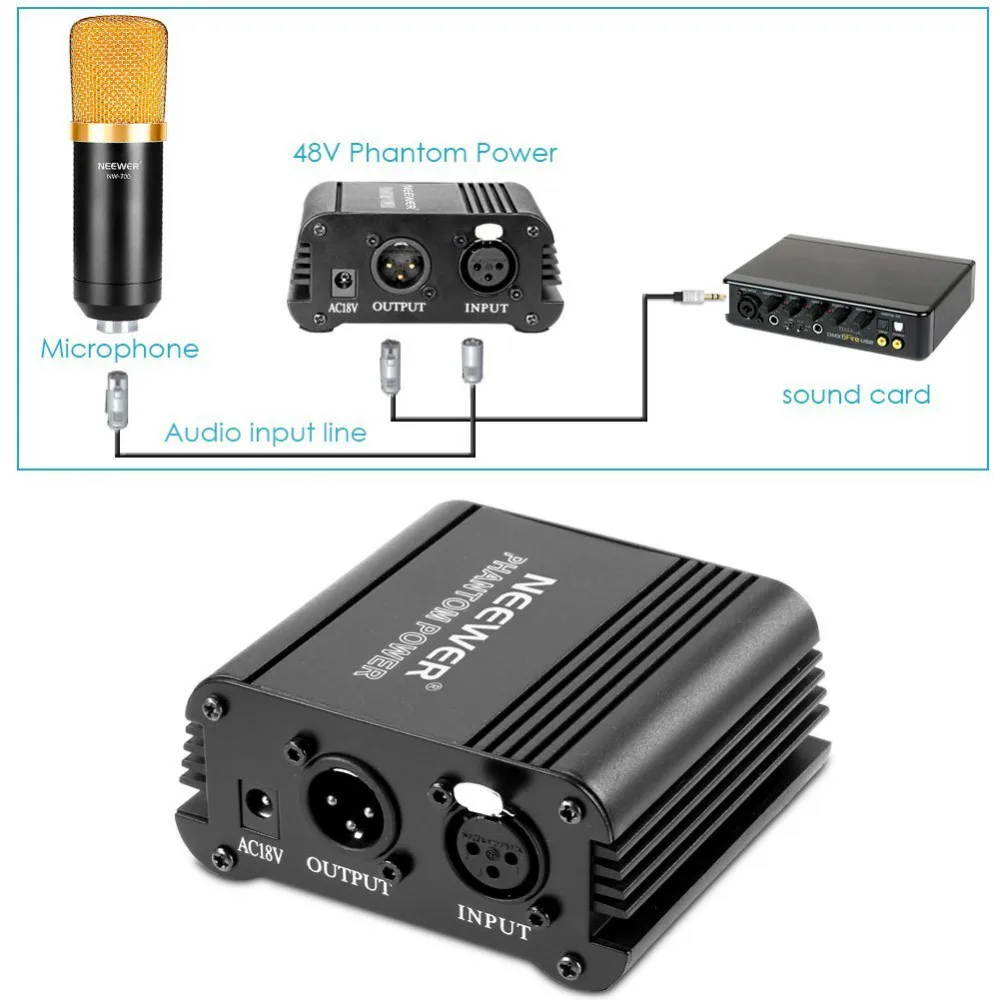 Aliexpress.com : Buy Neewer 1 Channel 48V Phantom Power
