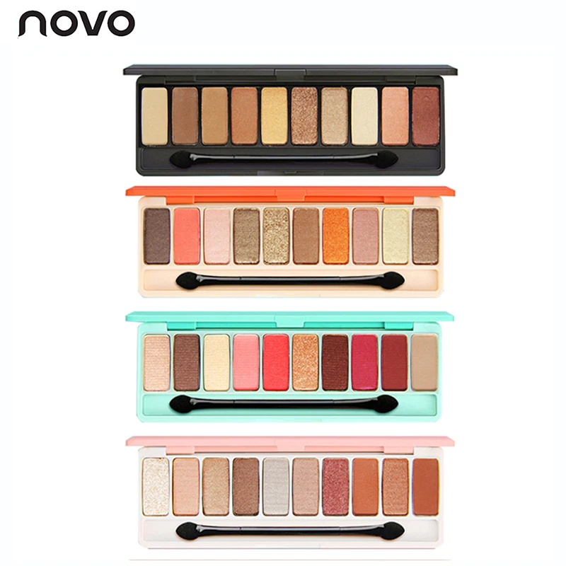 

NOVO 10 Colors Matte Glitter Eyeshadow Palette Set Makeup Eye Shadow Powder Pallete Make Up Pigment Beauty