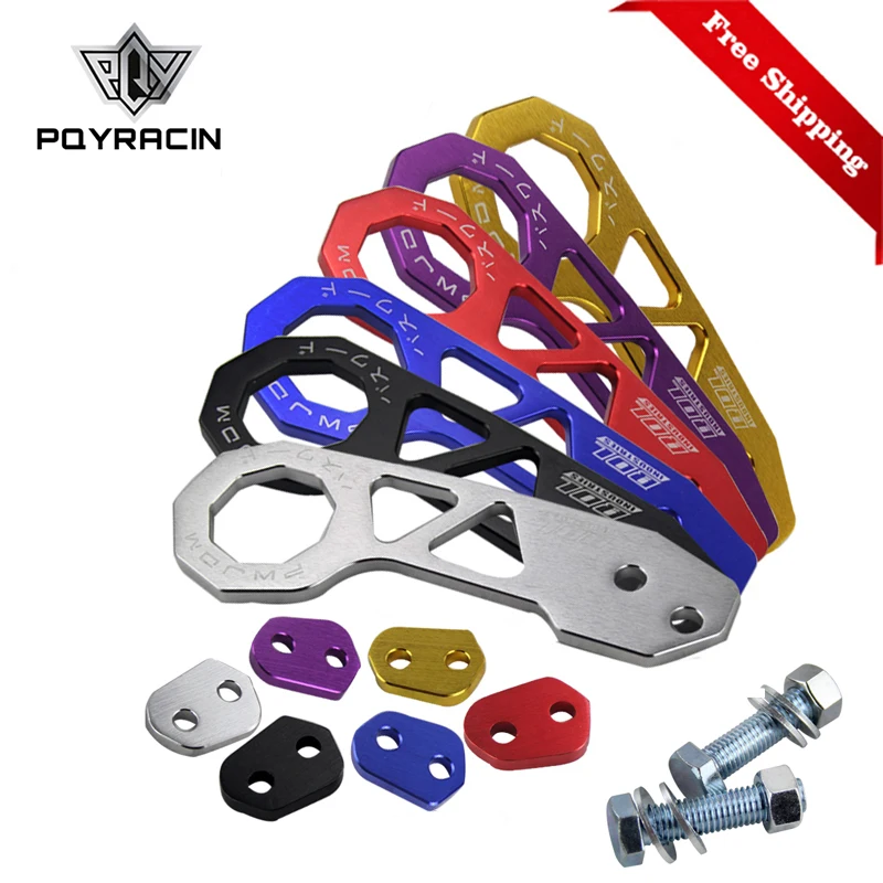 شحن مجاني JDM نمط سباق سحب خلفي هوك سبائك الألومنيوم هوك سحب خلفي ل honda سيفيك مع شعار PQY-THP21