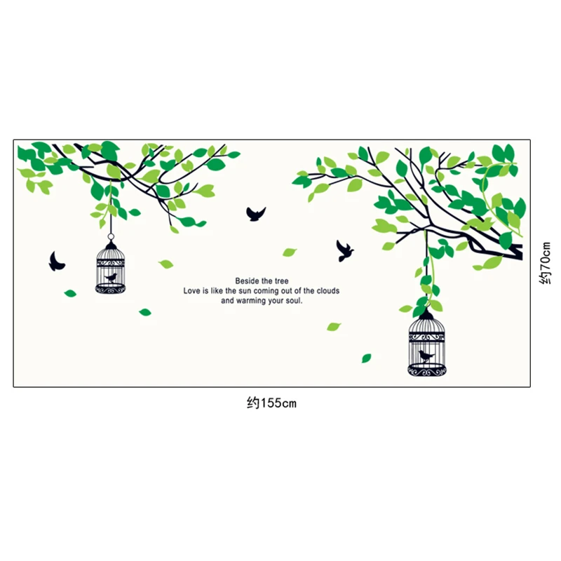 Настенная Роспись зеленые листья|stickers home decor|branch wall stickerswall sticker |