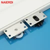 NAIERDI 4 Set APS Stainless Steel Sliding Door Wheel Cabinet Nylon Wheels Hanging Wheel Parts Door Rollers Door Hardware ► Photo 3/6