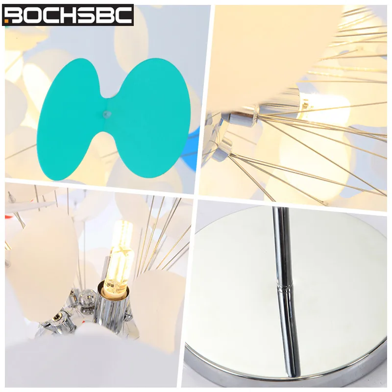 BOCHSBC разноцветный из нержавеющей стали торшер модный лук узел стоячие огни для