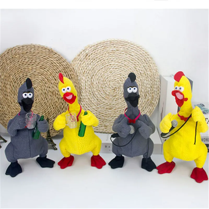 

1pcs Electric Funny Plush Version Singing Crying Screaming Chicken Toy Doll Decompression Tool Funny Gadgets For Children gifts