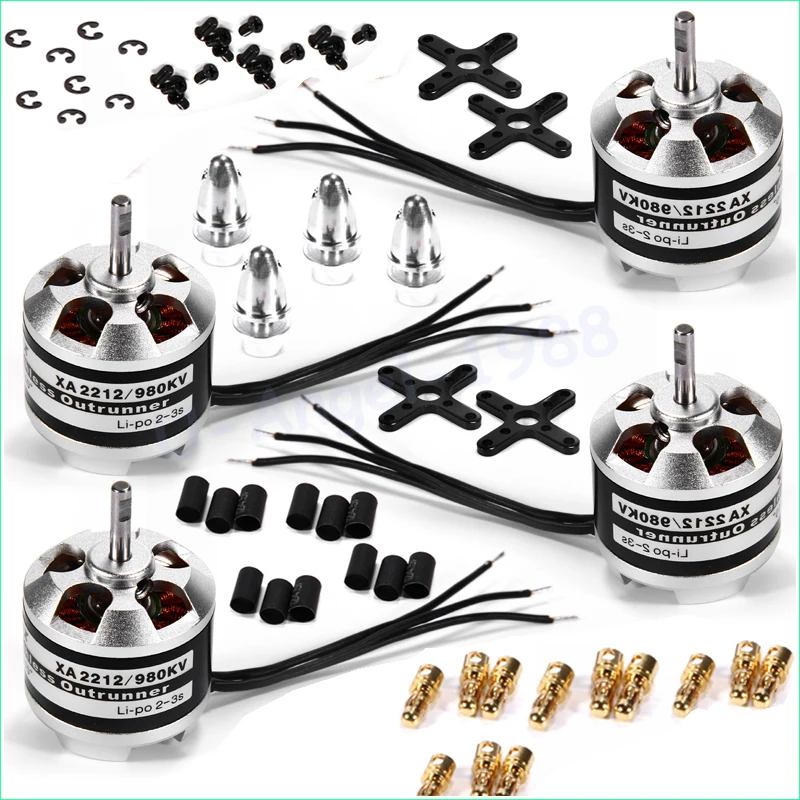 4 компл./лот оригинальный бесщеточный мотор Emax XA2212 820KV 980KV 1400KV 3S для мини