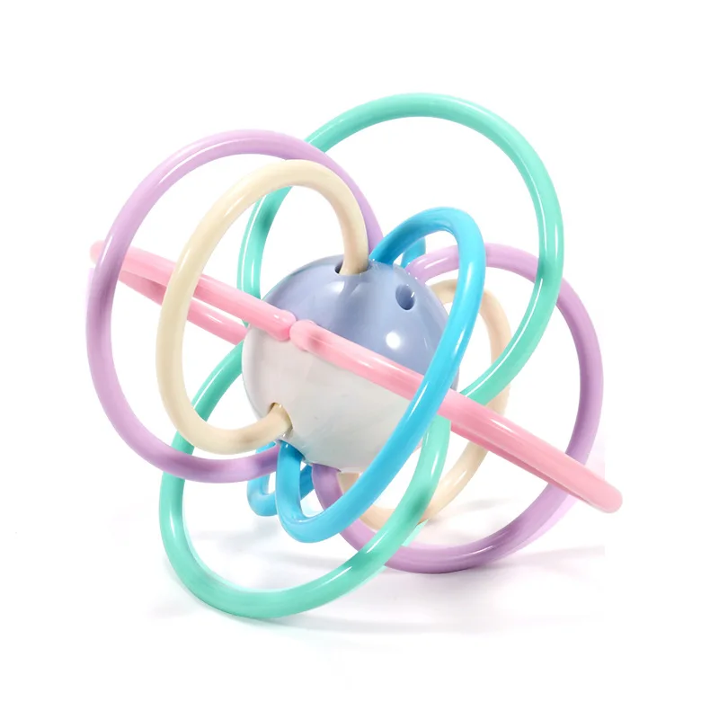 Детские Силиконовые игрушки для прорезывания зубов ручной зажим мягкий резиновый воспринимающий шарик Manhattan Прорезыватель для зубов для малышей и малышей игрушки