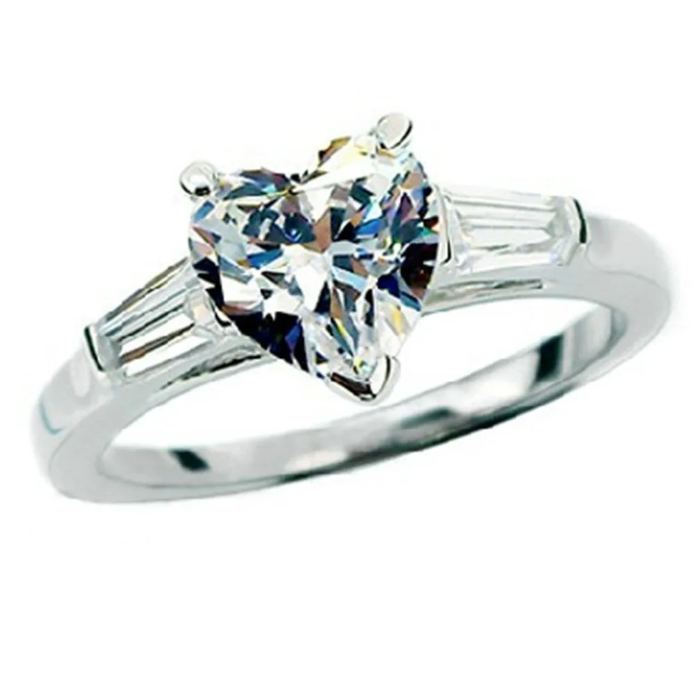 

2CT Engagement Ring Jewelry 925 Sterling Silver Moissanite Heart Jewelry Wedding Ring Wholesale Moissanite Women Anniversary