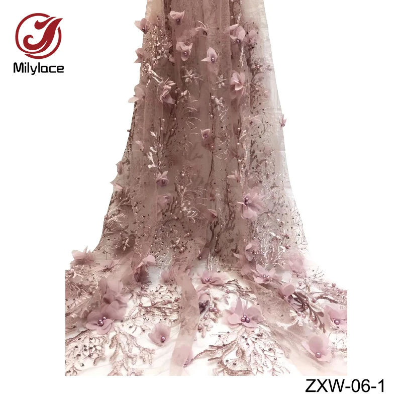Milylace лента органза Анкара Ткань 5 ярдов модная цифровая печать лента органза кружевная ткань для одежды ребро-15-24