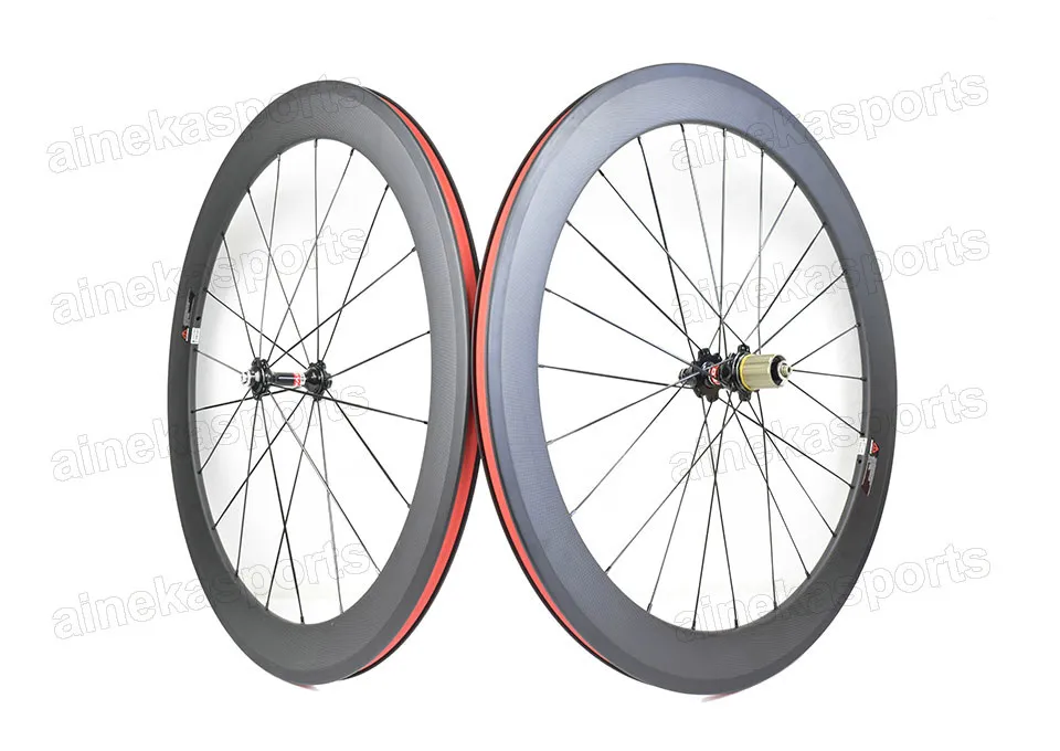 60 мм Углеродные колеса с клинчером/трубчатые диски и NOVATEC A271SB/F372SB ступица велосипеда, полностью углеродное волокно колеса