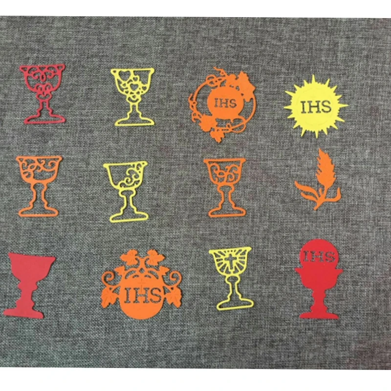 

IHS CUP communion DIY Cutting Dies Stencils Scrapbooking Album Paper Card Embossing Craft Easter Happy