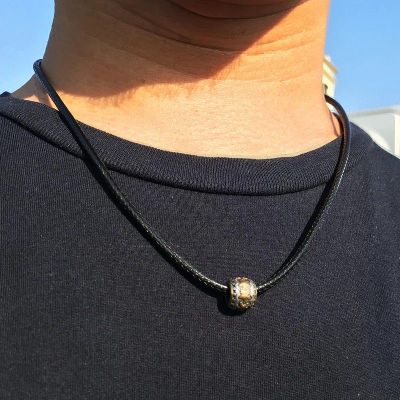 Retro Necklaces Pendant Men Leather Cord Bracelet Charm Pingente