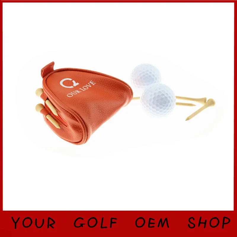 Мяч для мини-гольфа держатель с 2 мячами для тренировок и 4 тройниками Для Гольфа Аксессуары для гольфа; индивидуальный логотип