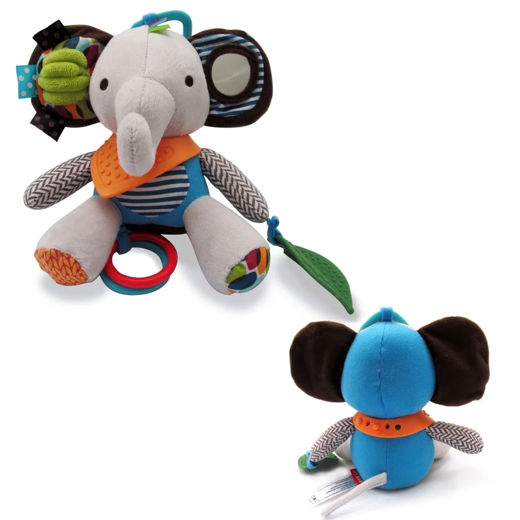 baby rattles 0-2years hanging toys for newborn boy girl infant toddler rattle bibi teether mirror grip ring cat elephant Fox